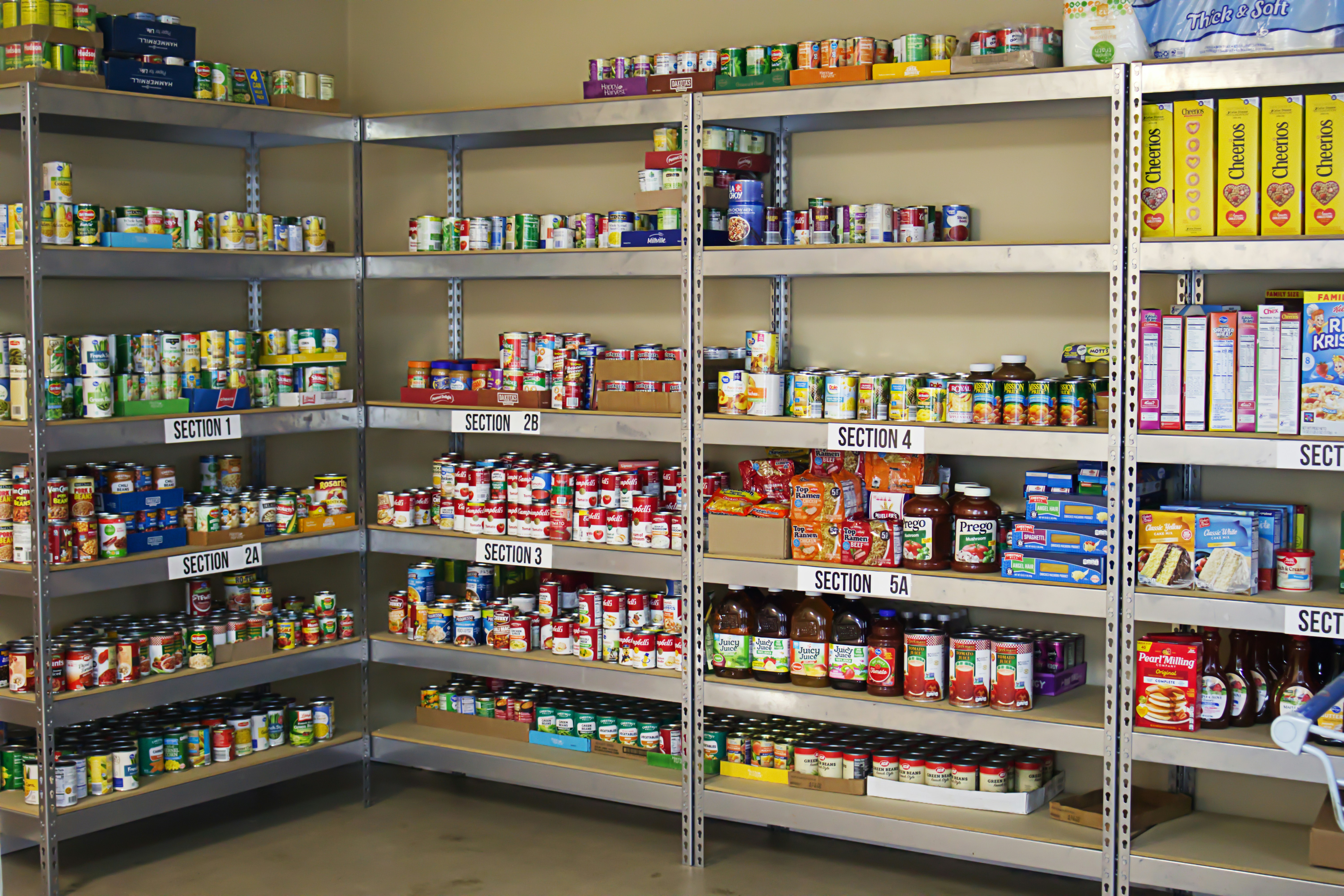 stock image of a food bank